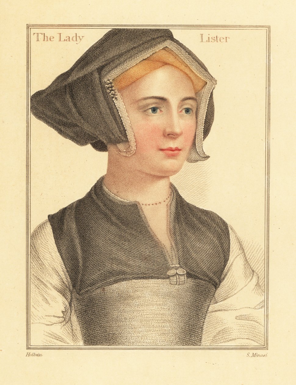 Isabel Shirley, épouse du juge en chef anglais Sir Richard Lyster - Hans (after) Holbein the Younger
