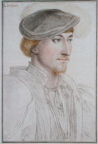 Lord Clinton (1512-85) 1er Comte de Lincoln, gravé par Francesco Bartolozzi (1727-1815) en 1793 - Hans (after) Holbein the Younger