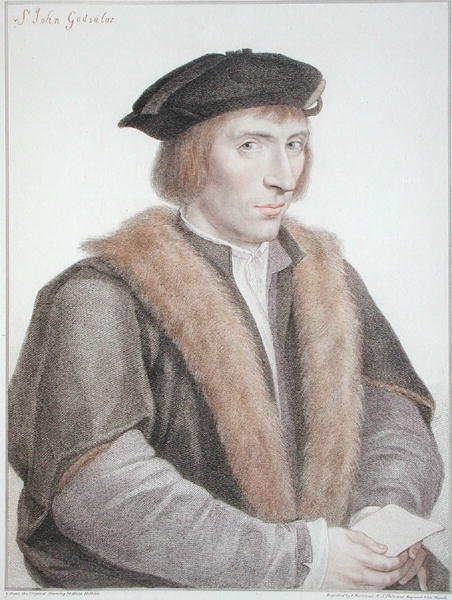 Sir John Godsalve, gravé par Francesco Bartolozzi (1727-1815) 1796 - Hans (after) Holbein the Younger