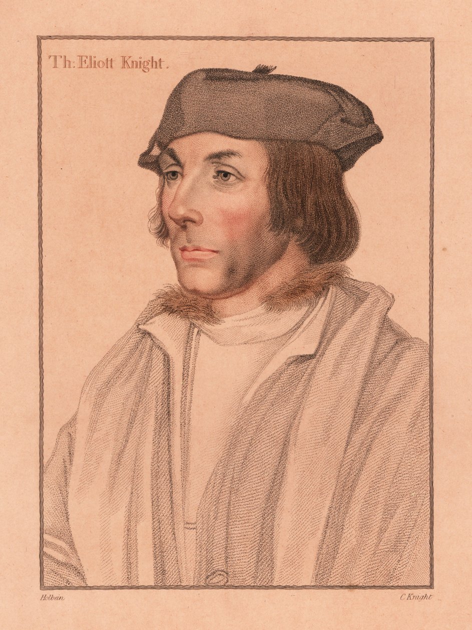 Sir Thomas Elyot, diplomate et érudit anglais, 1812 - Hans (after) Holbein the Younger