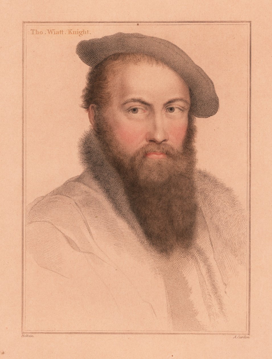 Sir Thomas Wyatt, ambassadeur et poète anglais (1812) (gravure) - Hans (after) Holbein the Younger