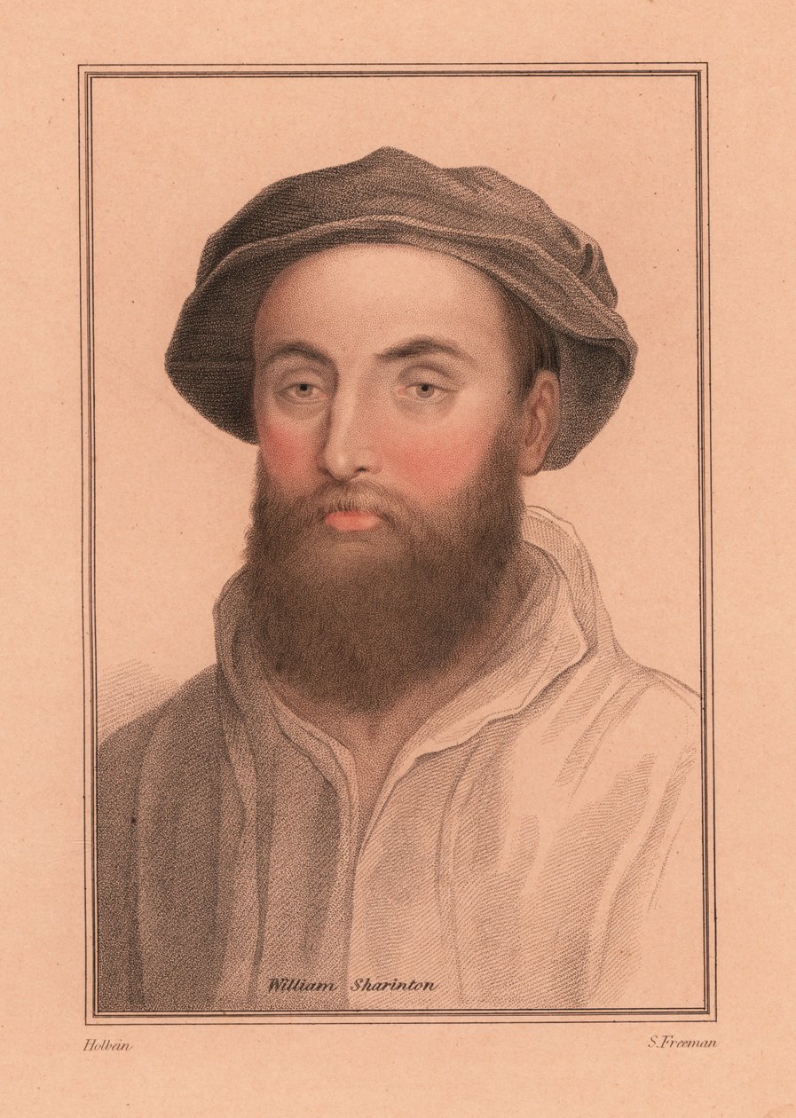 Sir William Sharington, courtisan anglais du roi Henri VIII (1812) (gravure) - Hans (after) Holbein the Younger