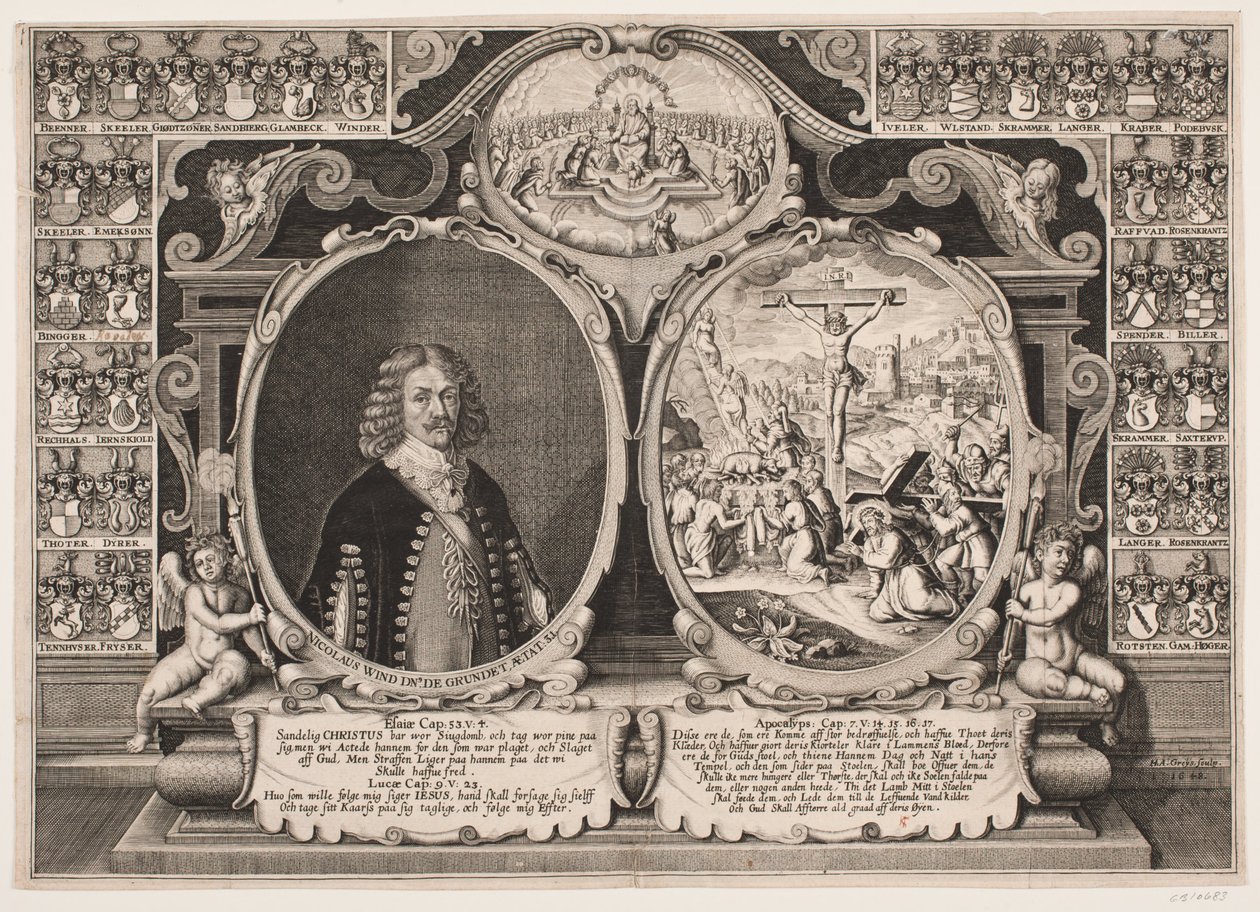 Niels Windet à Grundet et une représentation du Christ sur la croix - Hans Andreas Greys