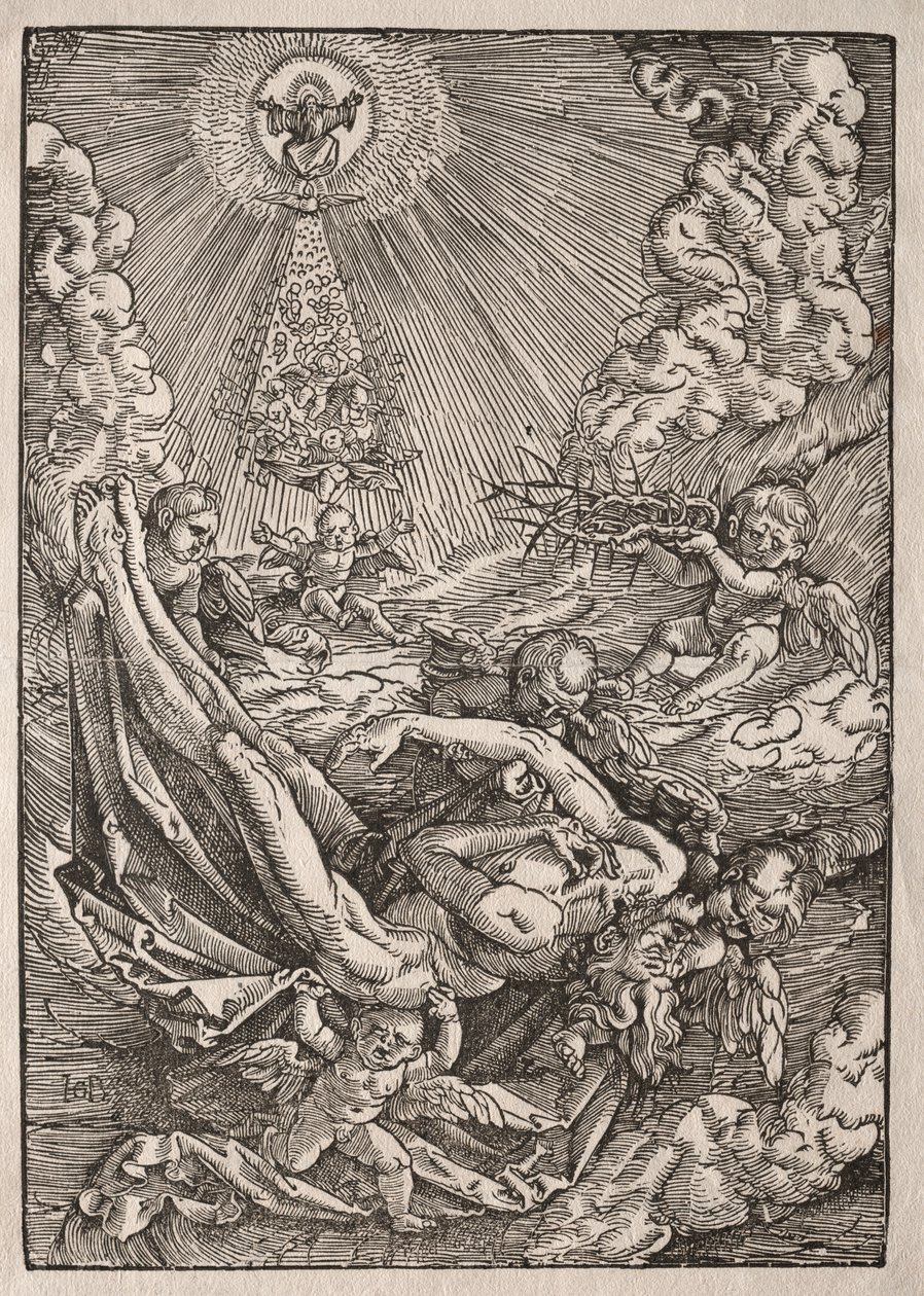 Le Christ porté au ciel par des anges - Hans Baldung