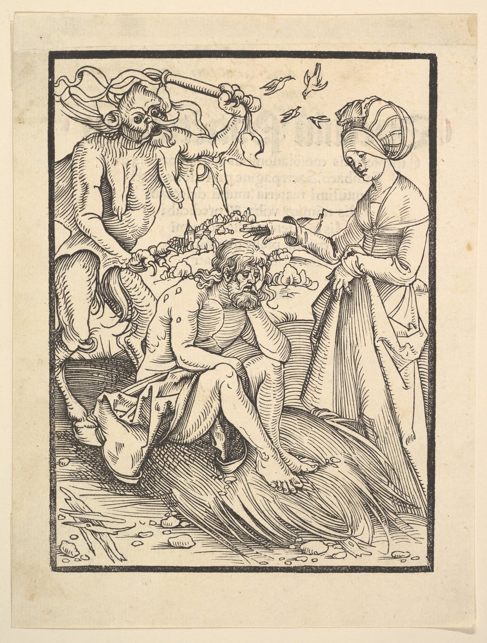 Job tenté par un démon - Hans Baldung