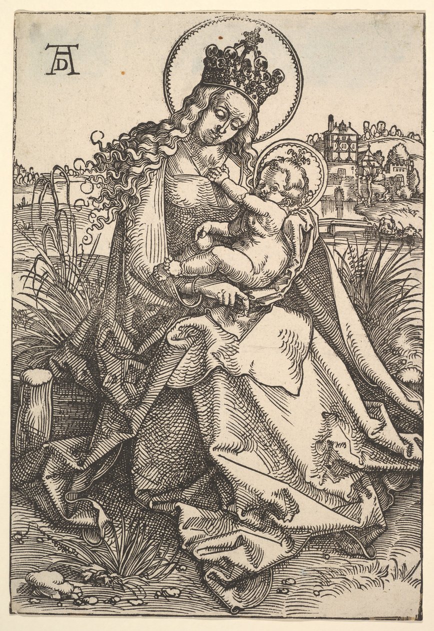 La Vierge sur la berge herbeuse - Hans Baldung