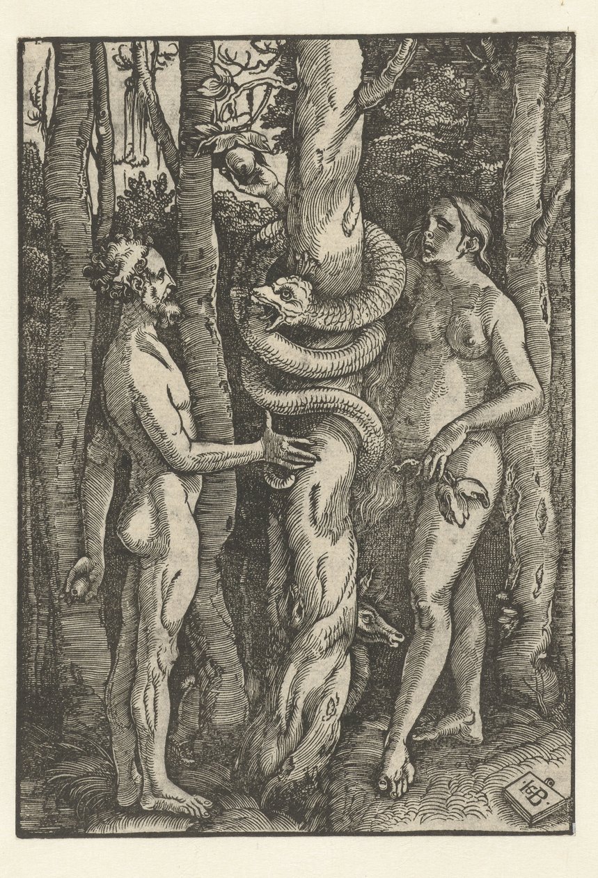Adam et Ève avec le serpent - Hans Baldung Grien