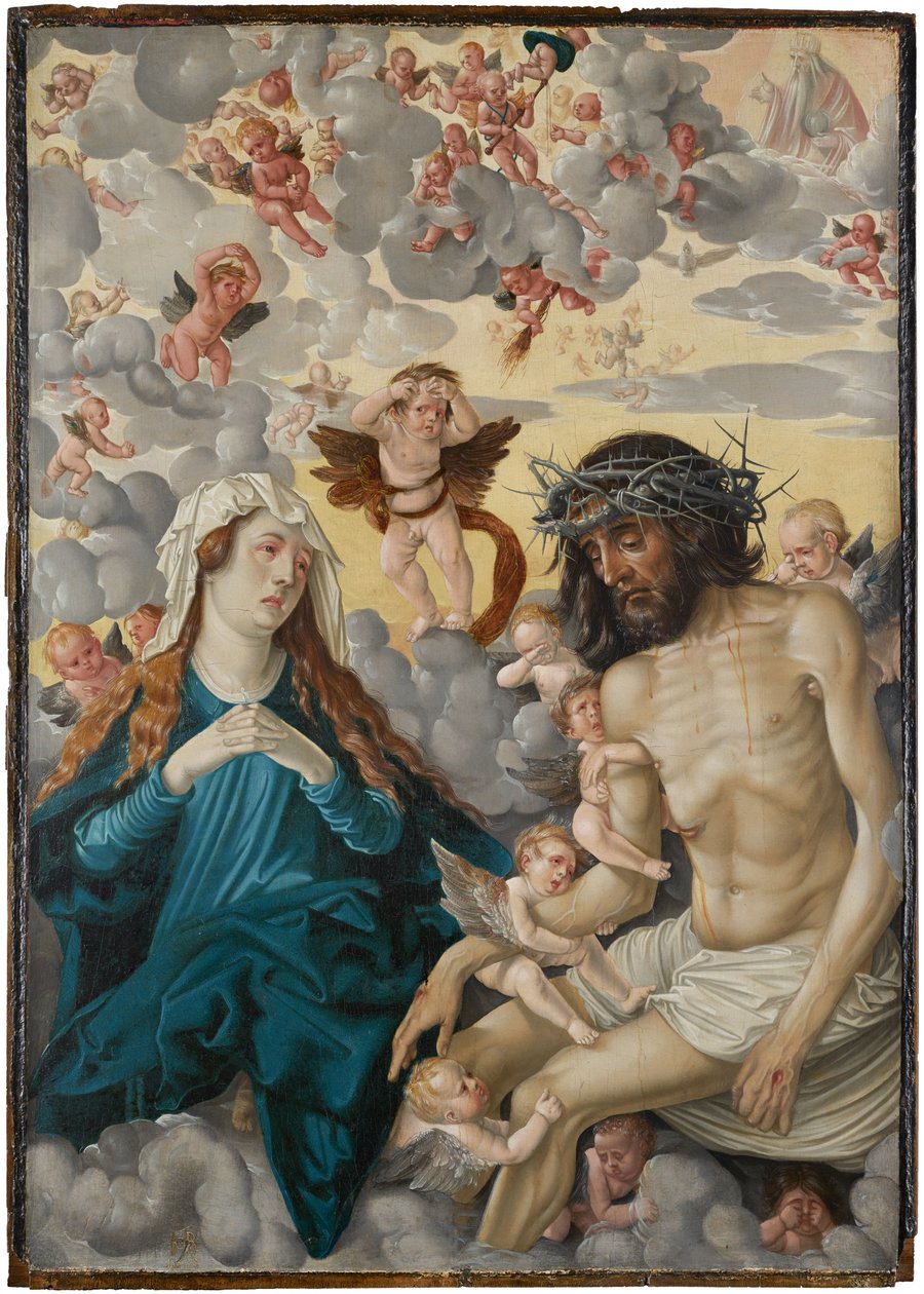 Le Christ homme de douleurs, pleuré par Marie et les anges - Hans Baldung Grien