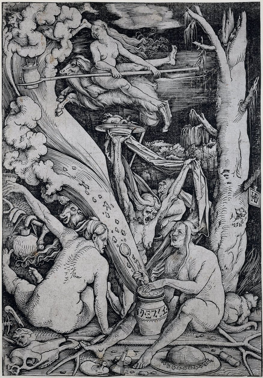 Sorcières jetant des sorts pendant un sabbat - Hans Baldung Grien