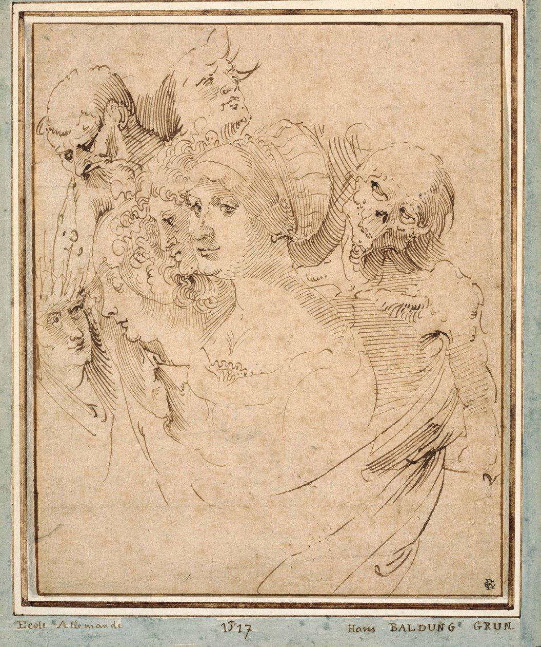 La mort représentée avec sept têtes - Hans Baldung Grien