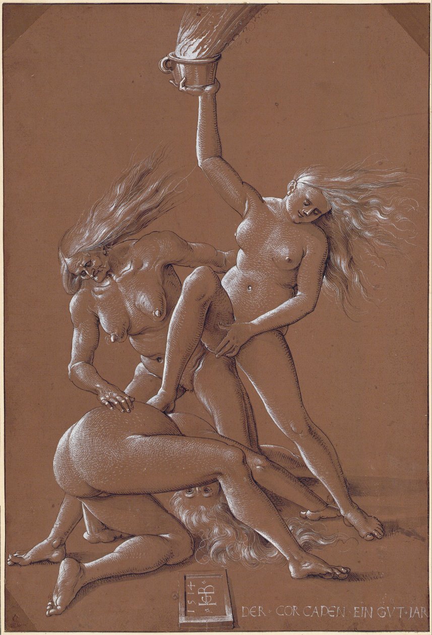 Voeux du Nouvel An avec trois sorcières, 1514 - Hans Baldung Grien