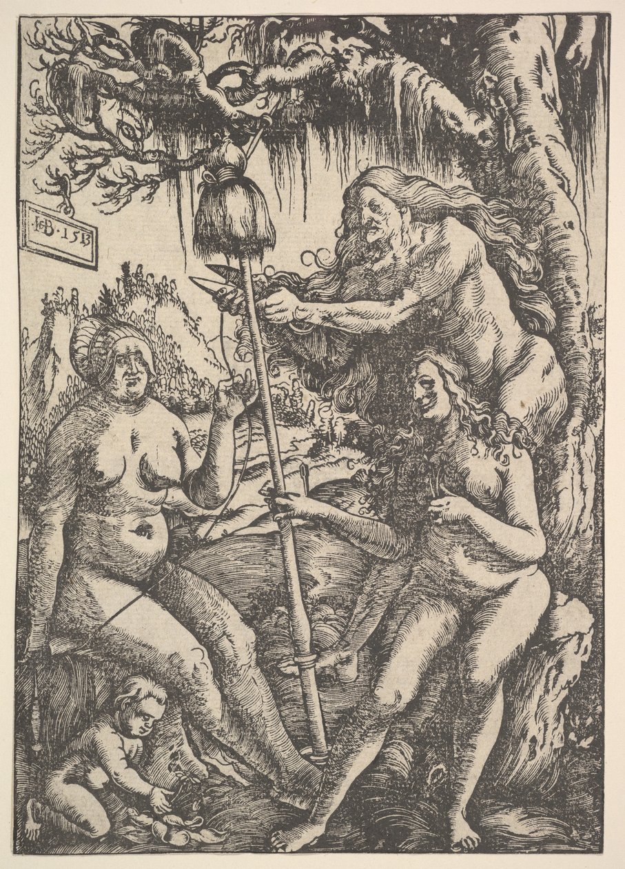 Les trois Parques : Lachésis, Atropos et Clotho, 1513 - Hans Baldung Grien