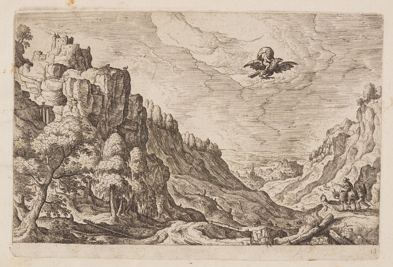 Planche 13, tirée de Paysages avec scènes de l