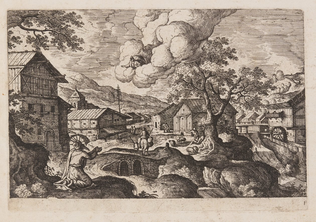 Planche 1, tirée de Paysages avec scènes de l