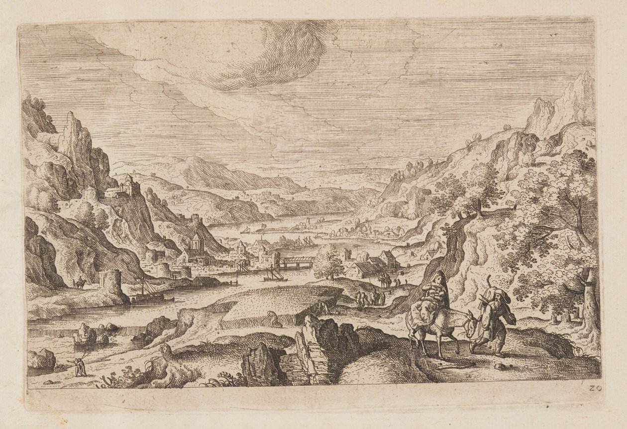 Planche 20, tirée de Paysages avec scènes de l