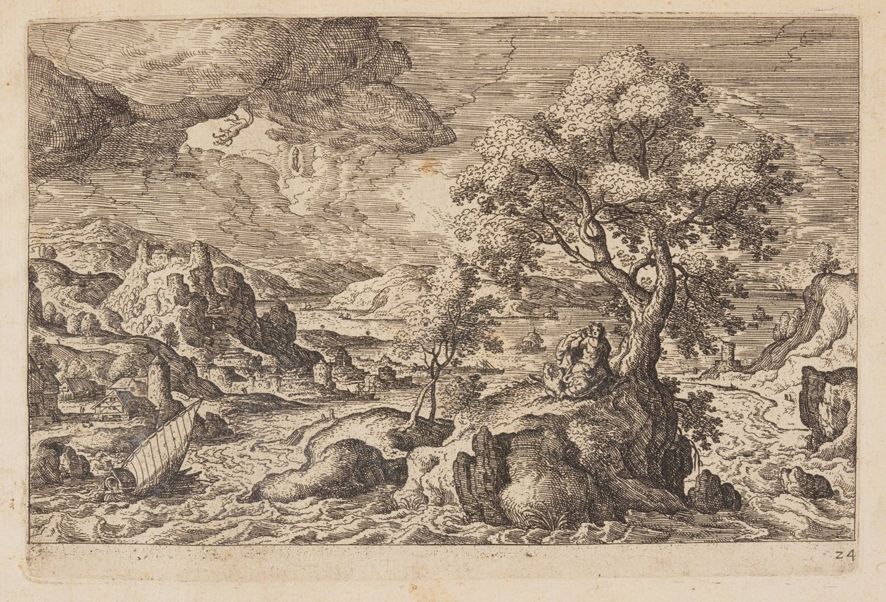Planche 24, tirée de Paysages avec scènes de l