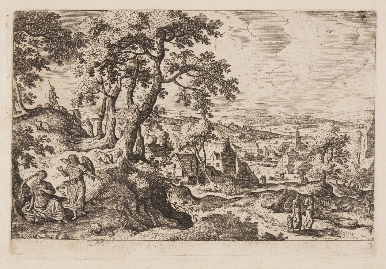 Planche 3, tirée de Paysages avec scènes de l