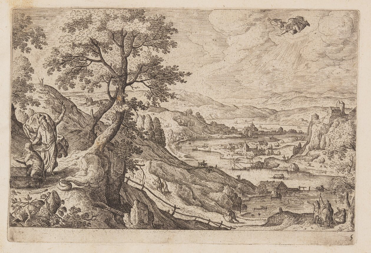 Planche 5, tirée de Paysages avec scènes de l