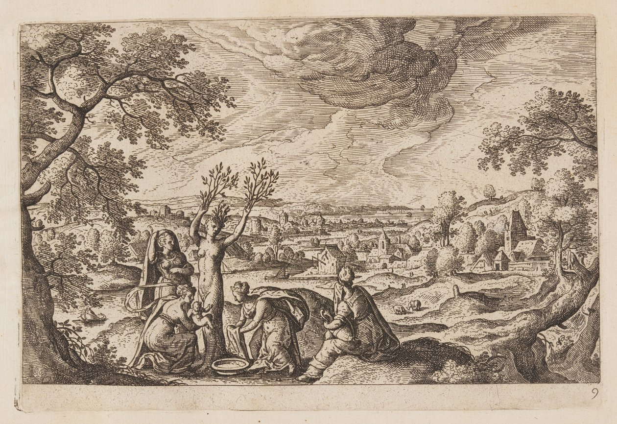 Planche 9, tirée de Paysages avec scènes de l