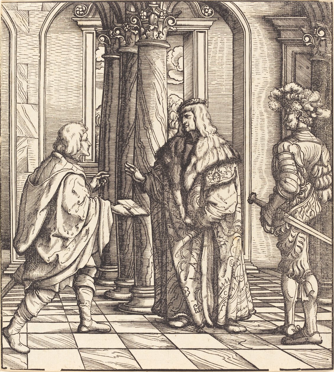 Un message concernant le mariage du roi blanc - Hans Burgkmair I