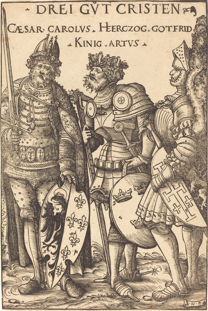 Charlemagne, Arthur et Godefroy - Hans Burgkmair I
