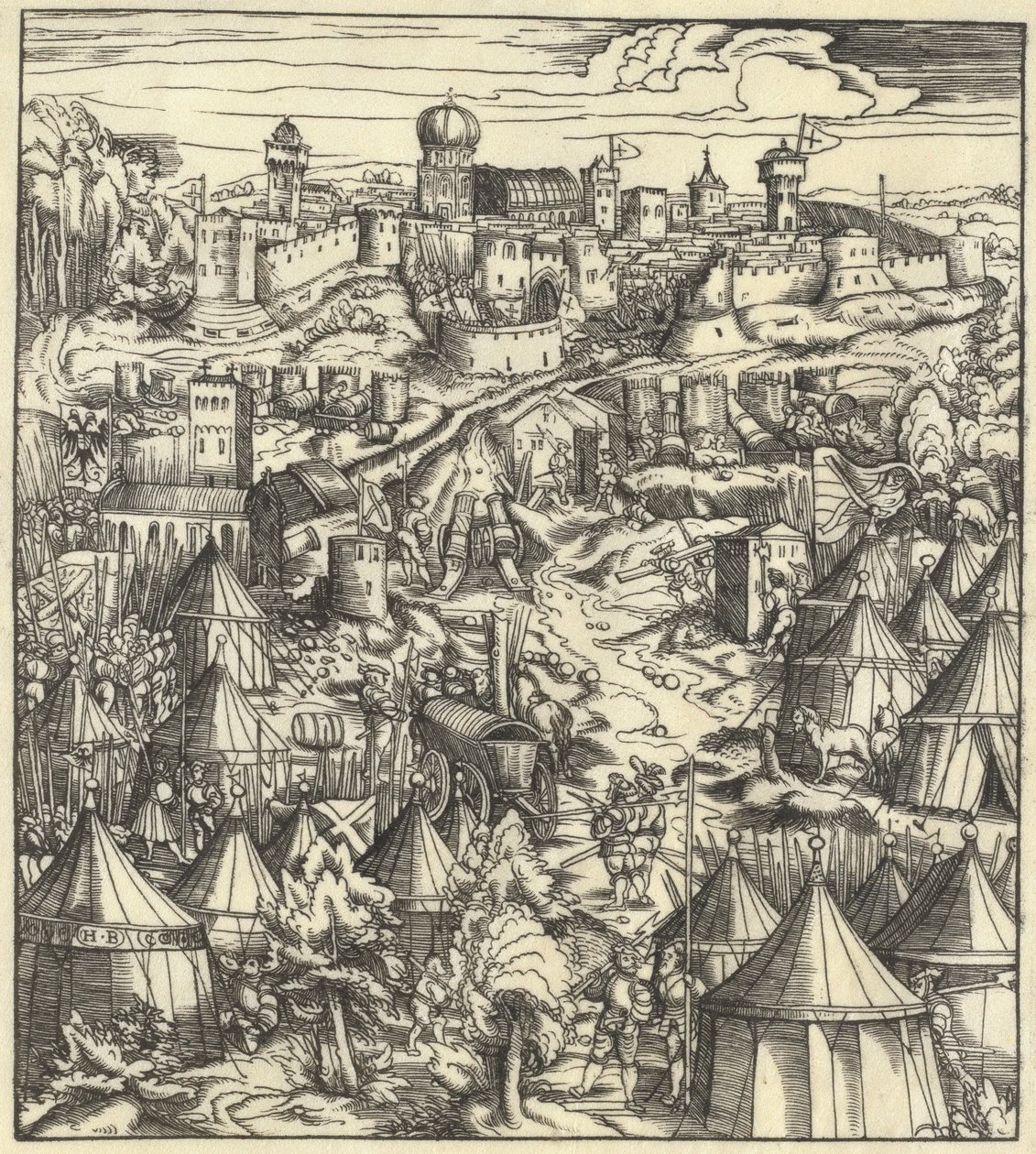 La bataille de Padoue - Hans Burgkmair I