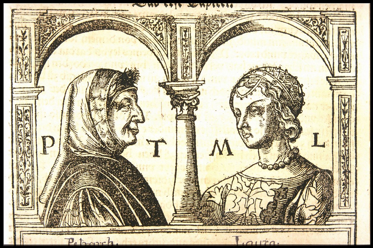 Pétrarque et Laure, vers 1545 - Hans Burgkmair the Elder