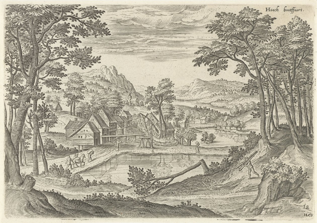 Vue de Bosvoorde (Hooch bootffoort, Vues des environs de Bruxelles) - Hans Collaert (I)