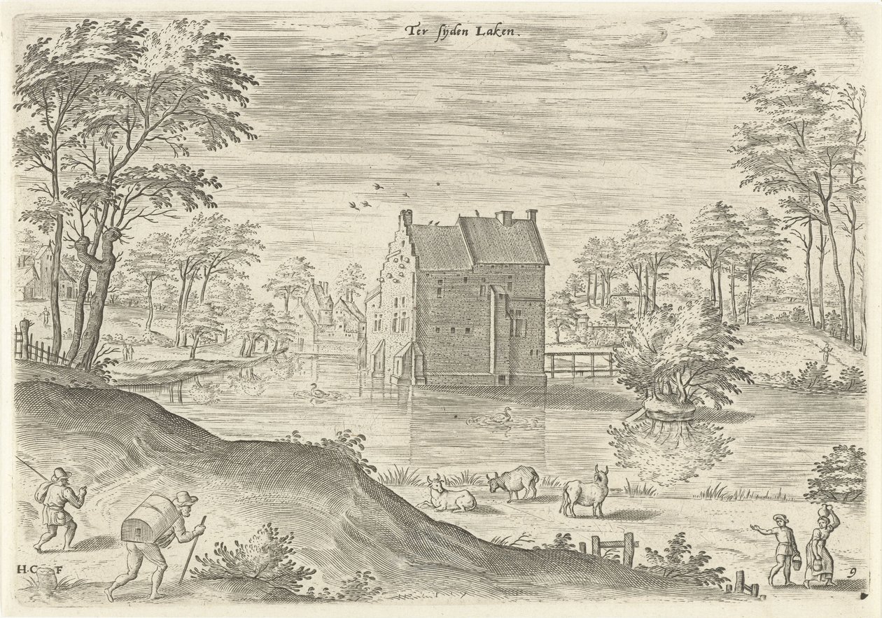 Vue du château Coensborg à Laken - Hans Collaert (I)