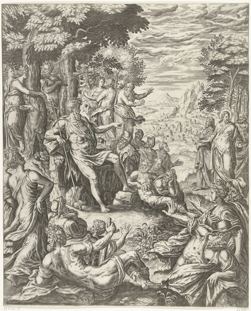 Jean-Baptiste prêchant à la foule - Hans Collaert (I)
