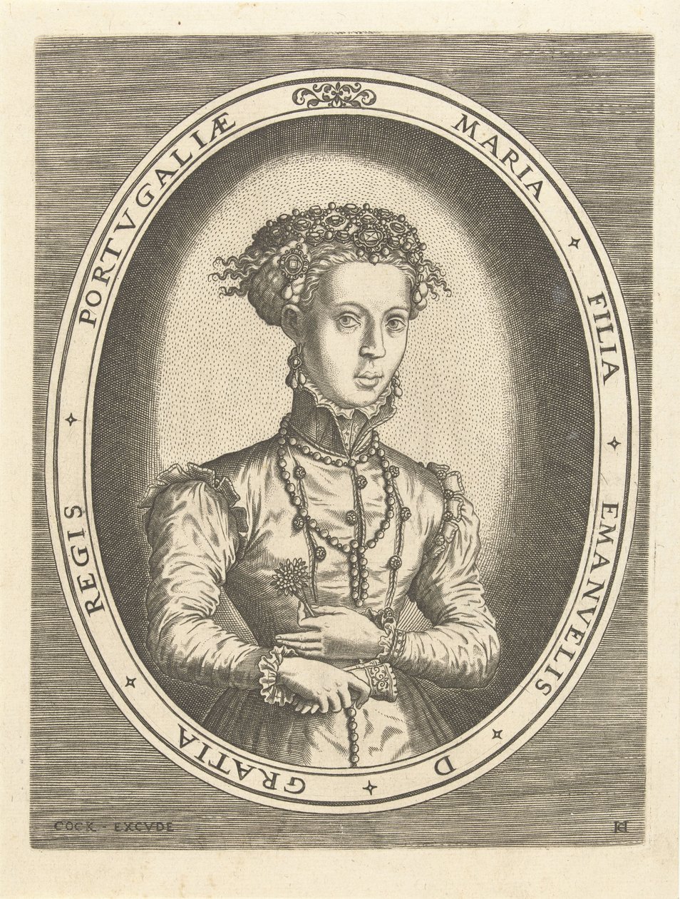 Portrait de la princesse Maria du Portugal - Hans Collaert (I)
