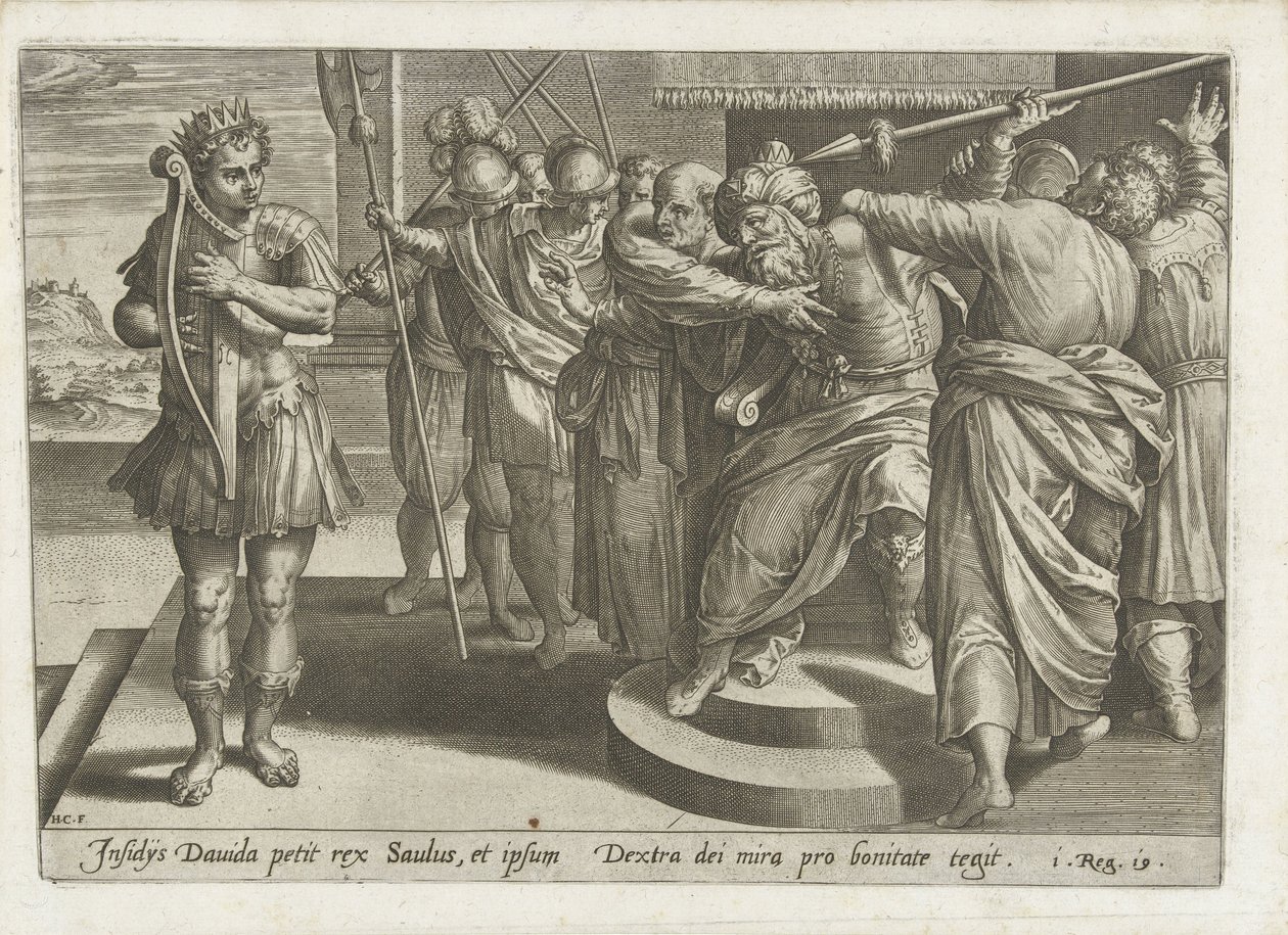 Saül tente de tuer David - Hans Collaert (I)
