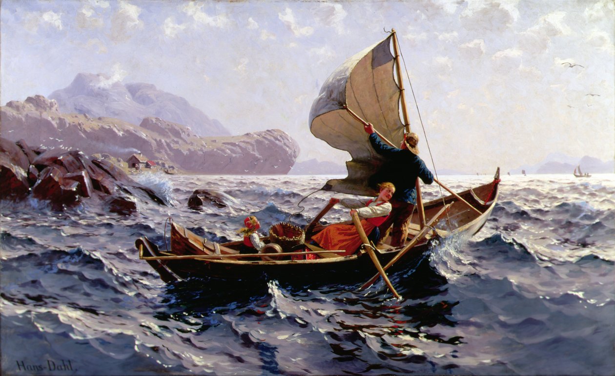 Un bateau de pêche norvégien, près de Bergen - Hans Dahl