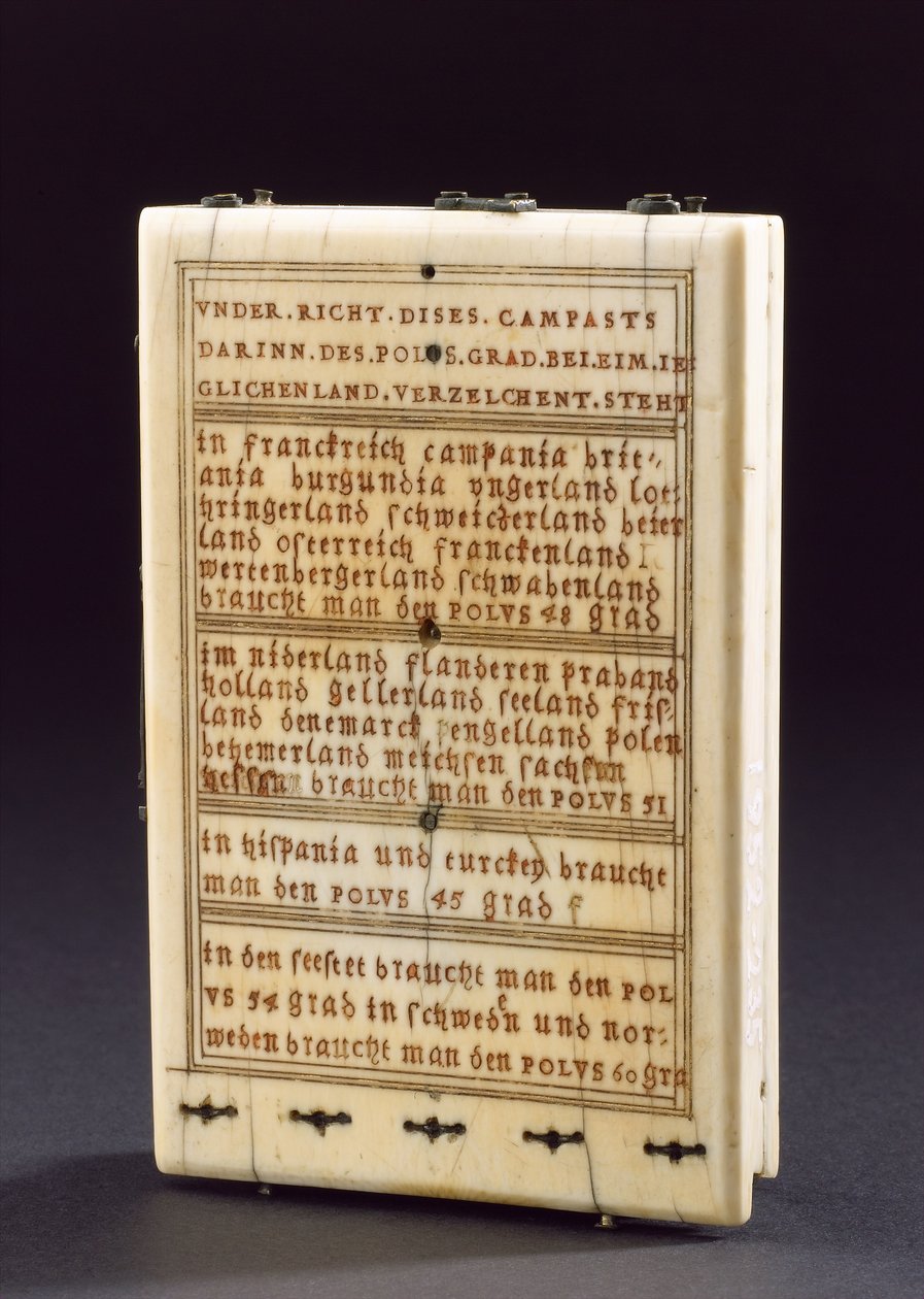 Cadran solaire à boussole de tablette, Nuremberg, 1574 - Hans Ducher