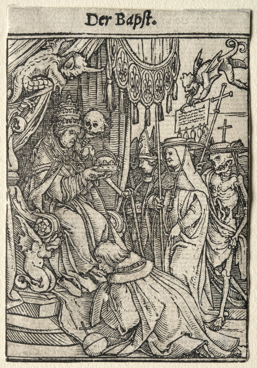 La danse de la mort : Le Pape - Hans Holbein