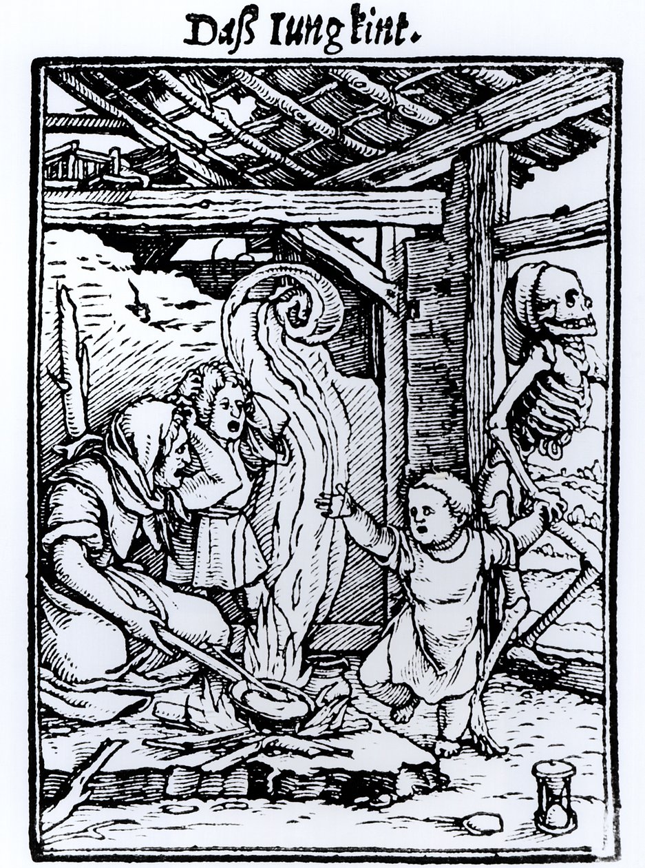 La Mort emportant un enfant, de la série 