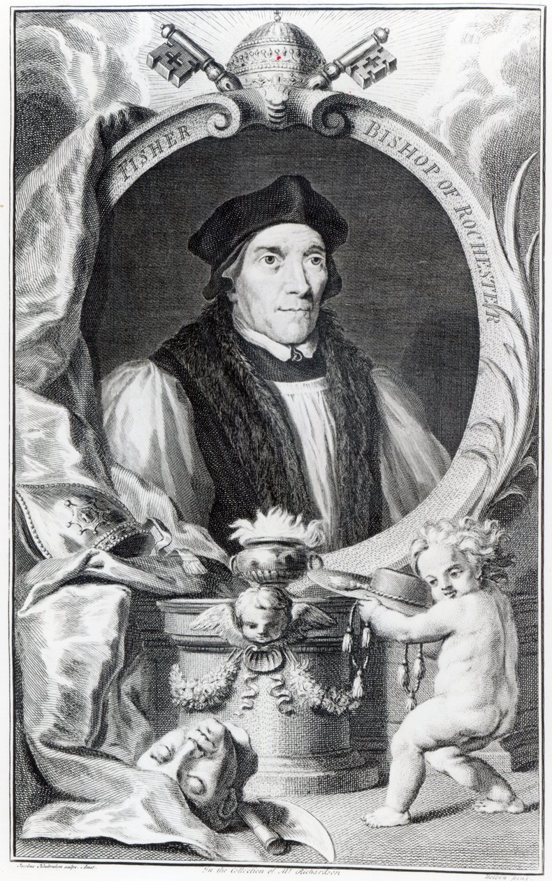 John Fisher, évêque de Rochester, gravé par Jacobus Houbraken, c.1738-42 - Hans Holbein der Jüngere