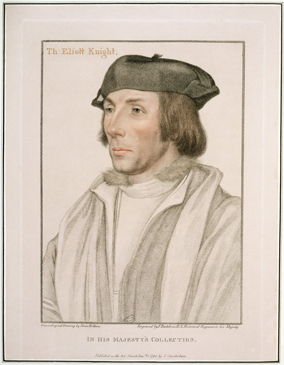 Sir Thomas Elyot (c.1490-1546) gravé par Francesco Bartolozzi, 1794 - Hans Holbein der Jüngere