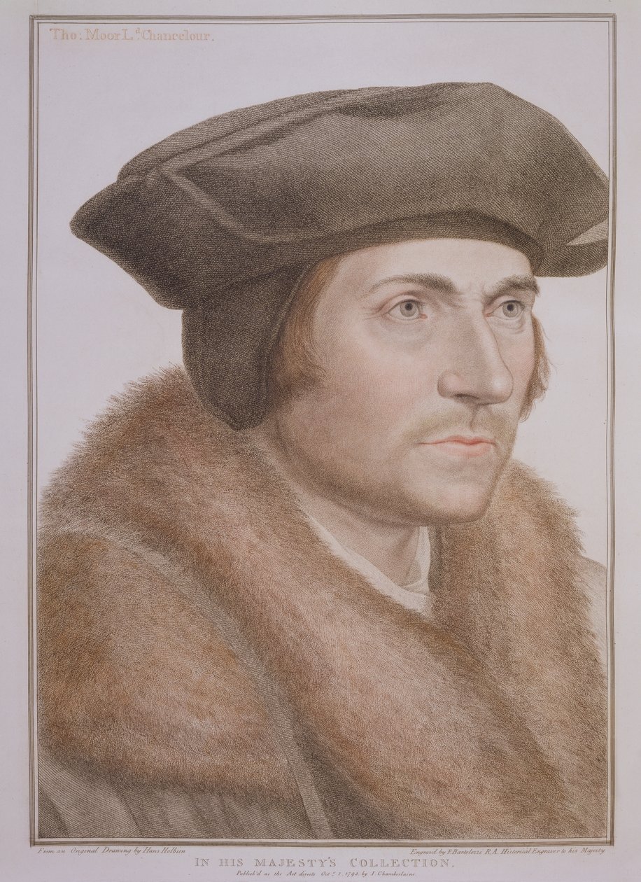 Thomas More, Lord Chancelier (1478-1535) gravé par Francesco Bartolozzi (1727-1815) - Hans Holbein der Jüngere