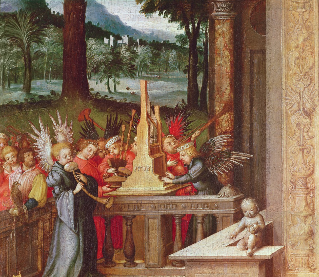 Vierge, Enfant et Saints (détail) - Hans Holbein the Elder