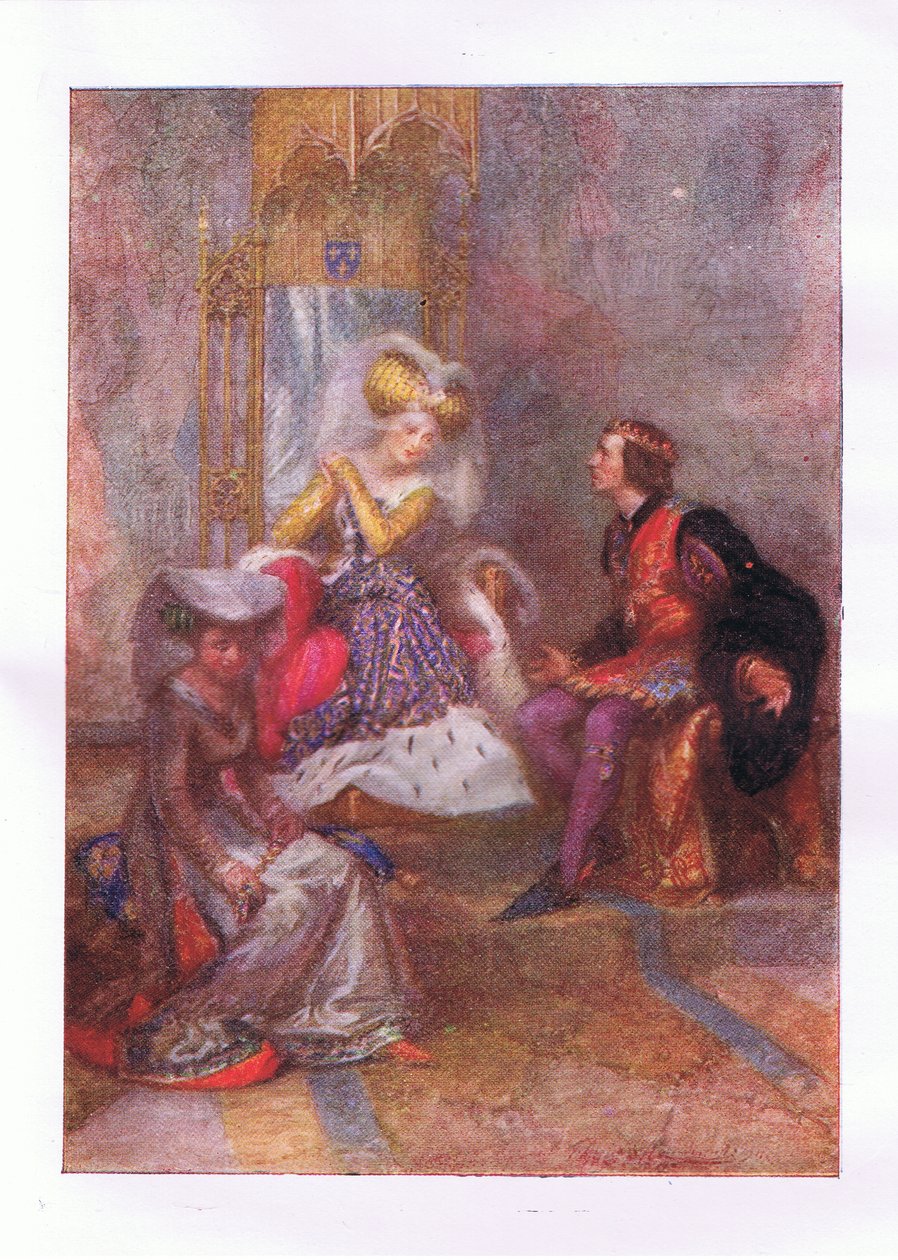 Et que dis-tu alors à mon amour ? (Henri V), des Œuvres complètes de Shakespeare publiées par George Harrap & Co Ltd, années 1920 - Hans Holbein der Jüngere