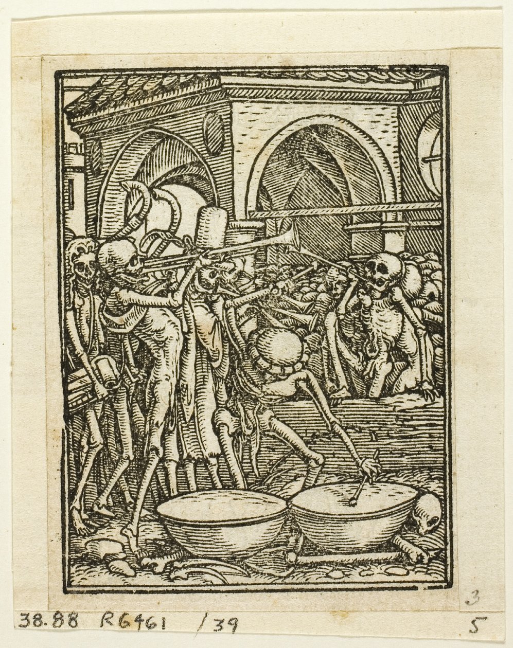 Danse macabre, planche 39 des gravures sur bois tirées de livres du XVIe siècle - Hans Holbein the Younger