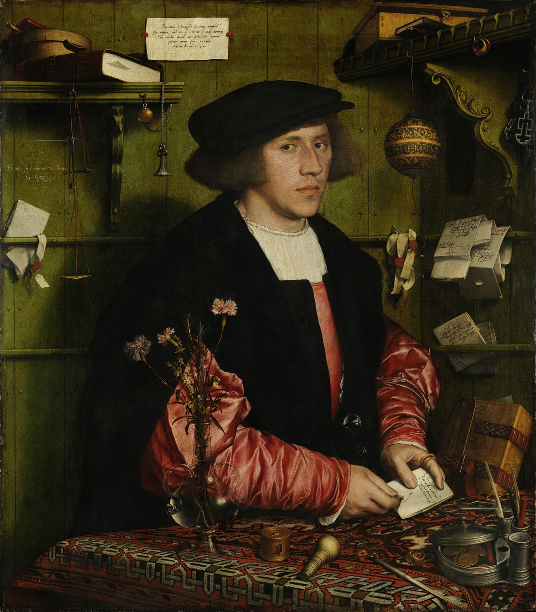 French : Le marchand Georg Gisze The Merchant Georg Gisze - Hans Holbein the Younger