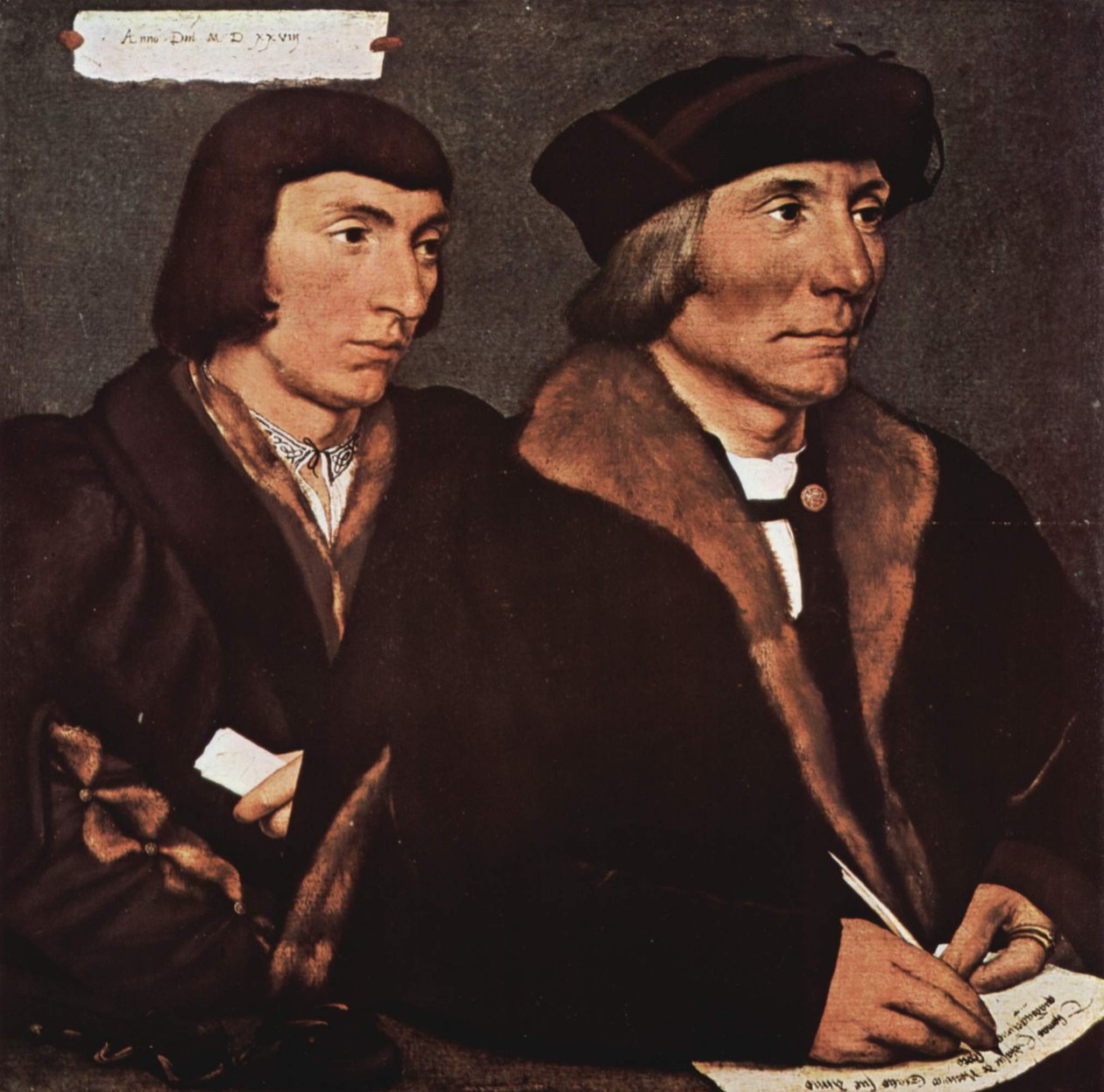 Allemand : Thomas Godsalve (1481-1542) und sein Sohn Sir John (etwa 1510-1556) Portrait de Thomas Godsalve et de son fils John - Hans Holbein the Younger