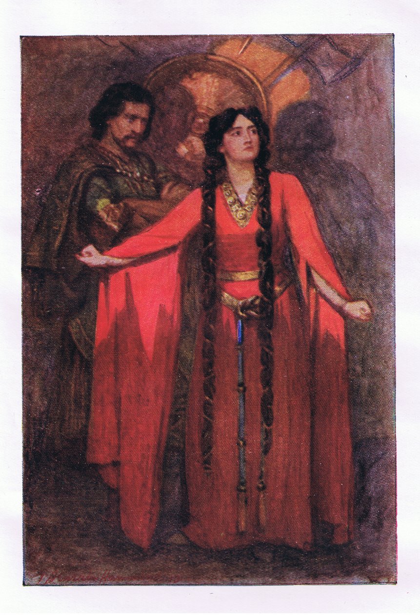 Oh ! jamais le soleil ne verra ce lendemain (Macbeth), des Œuvres complètes de Shakespeare publiées par George Harrap & Co Ltd, années 1920 - Hans Holbein der Jüngere