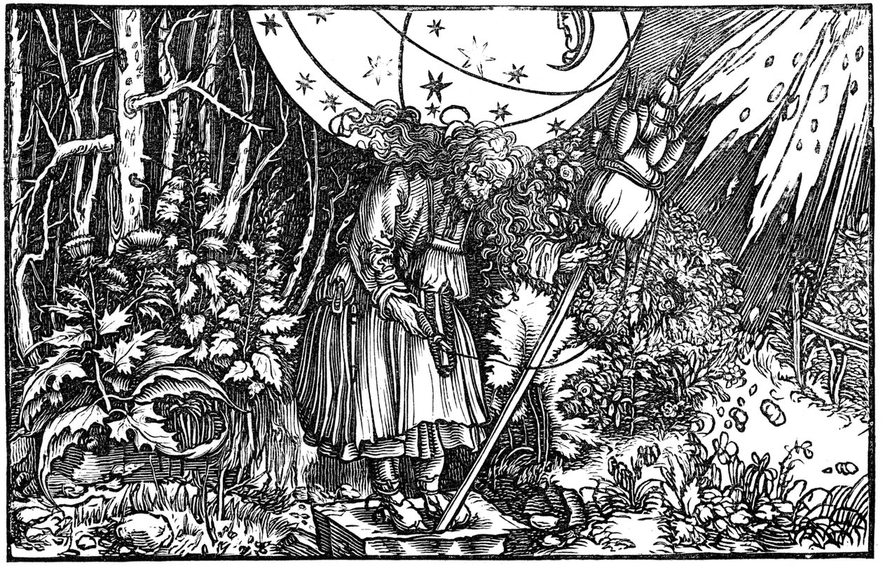 Vieille femme sorcière ou fée filant, 1547 - Hans Holbein der Jüngere