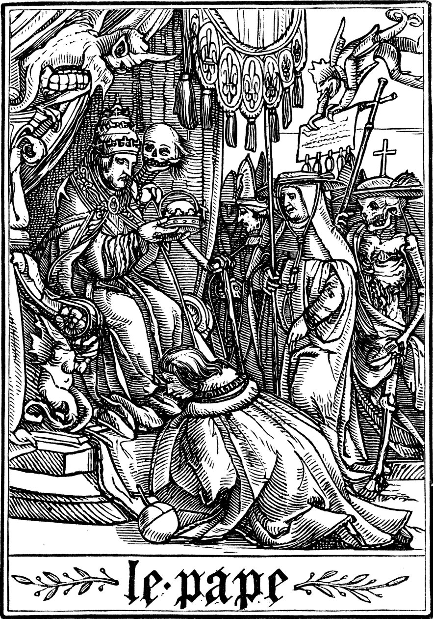 Le Pape visité par la Mort - Hans Holbein der Jüngere