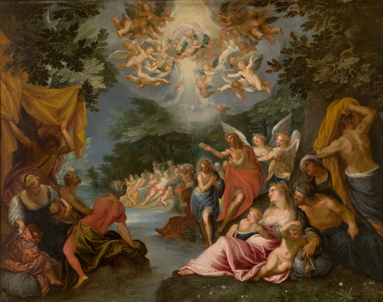 Le Baptême du Christ - Hans I or Johann Rottenhammer
