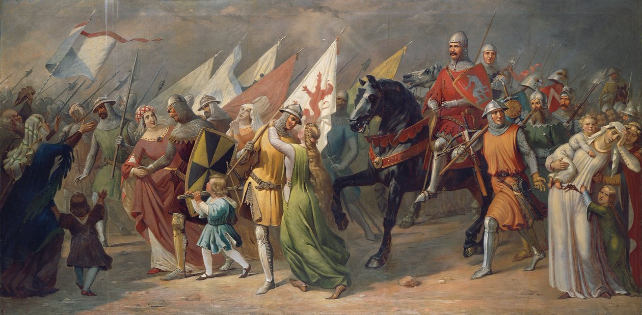 Retour des soldats de Zurich de la bataille de Dattwil - Hans Jakob Oeri