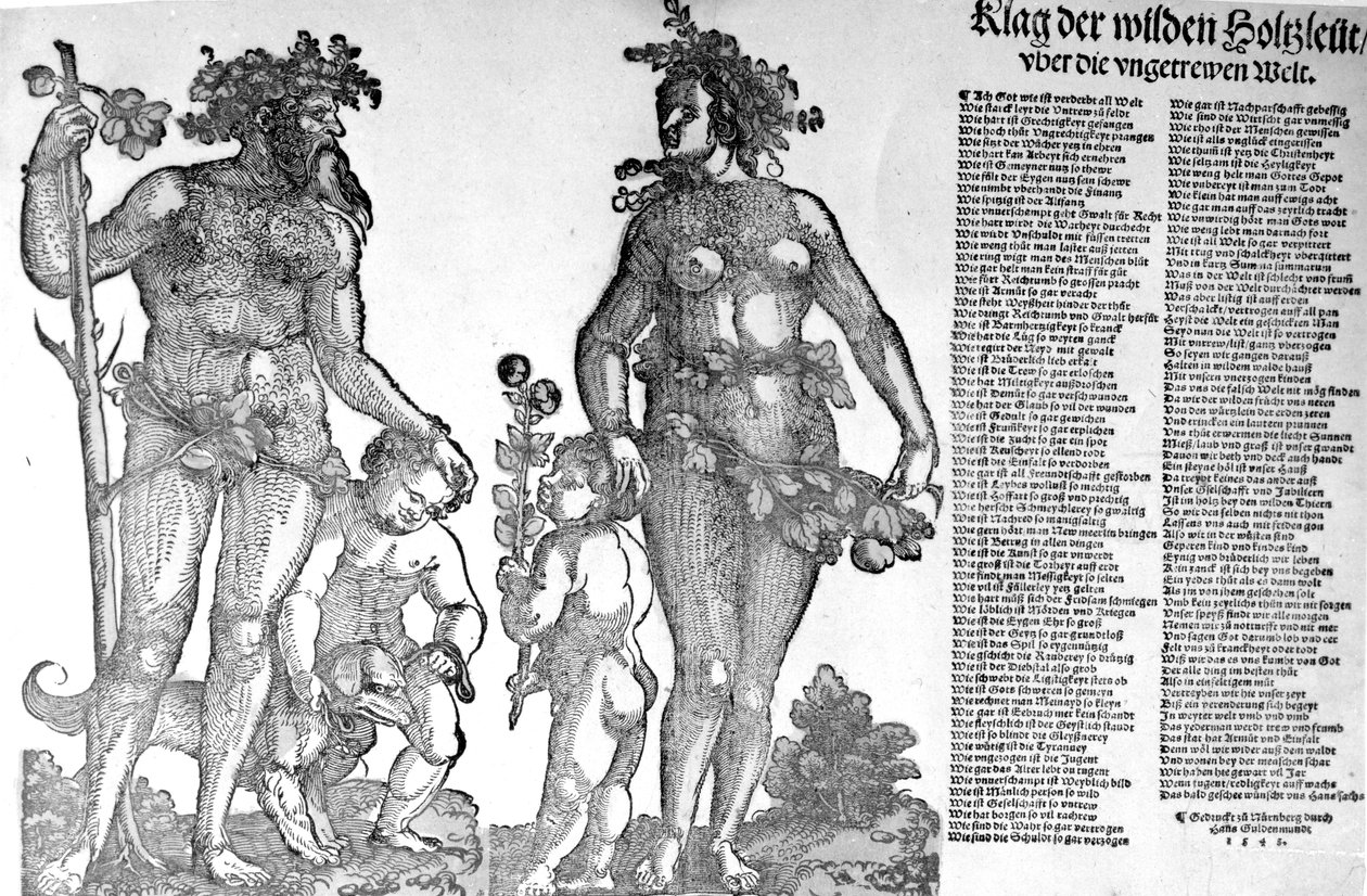 Broadsheet sur le retrait des hommes sauvages des bois d